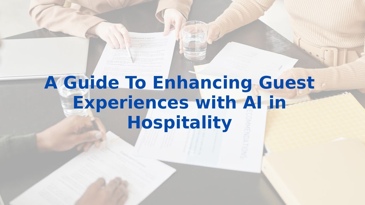 A Guide To Enhancing Guest Experiences with AI in Hospitality