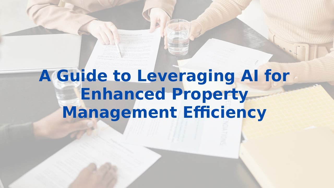 A Guide to Leveraging AI for Enhanced Property Management Efficiency