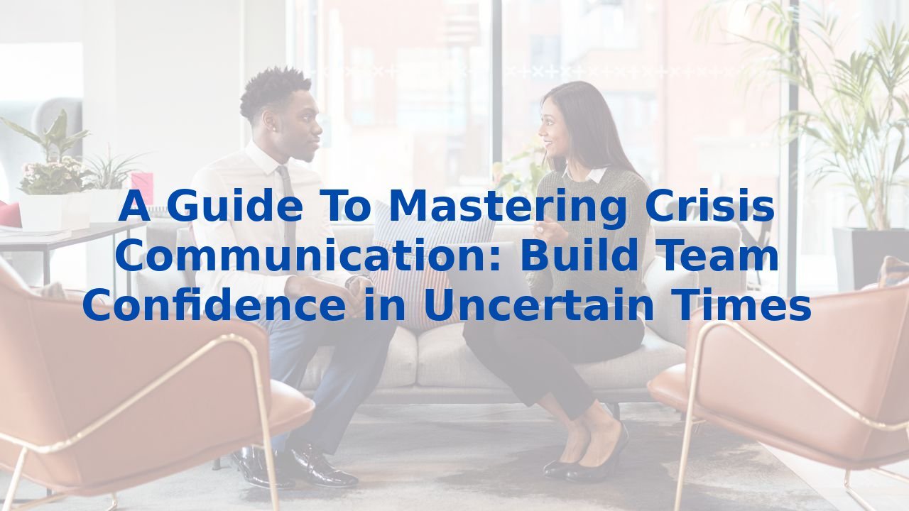 A Guide To Mastering Crisis Communication: Build Team Confidence in Uncertain Times