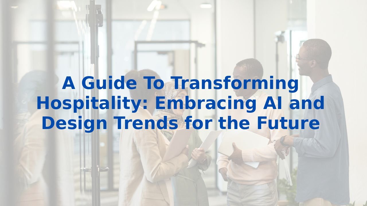A Guide To Transforming Hospitality: Embracing AI and Design Trends for the Future
