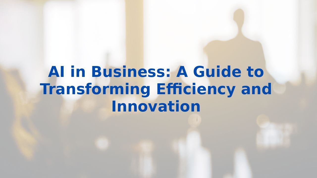 AI in Business: A Guide to Transforming Efficiency and Innovation