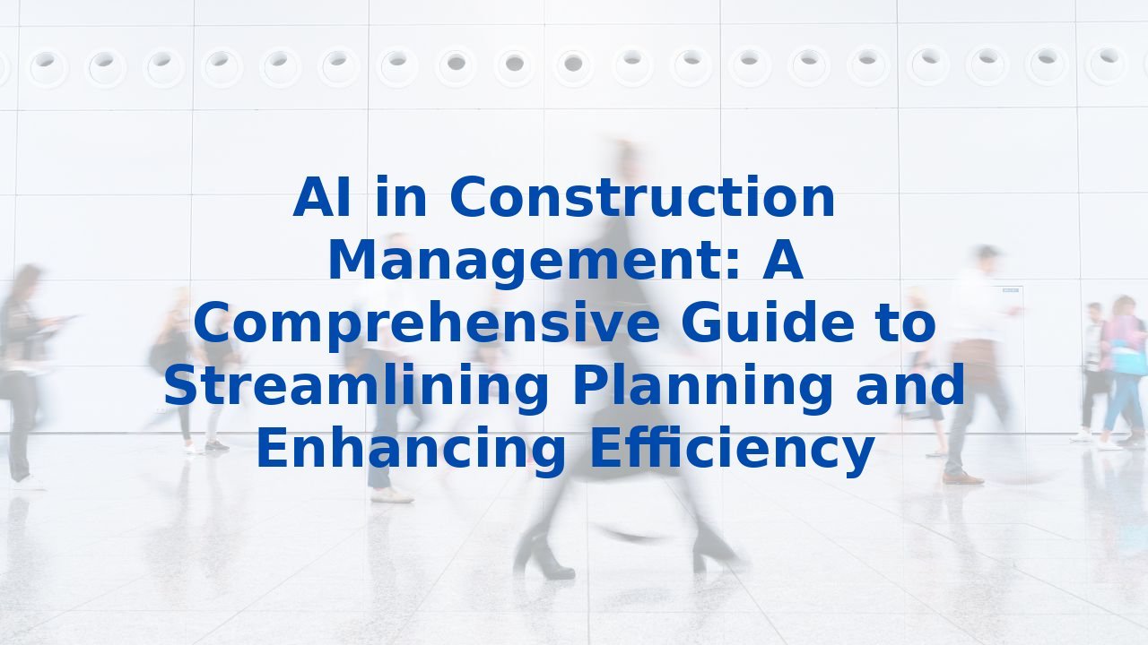 AI in Construction Management: A Comprehensive Guide to Streamlining Planning and Enhancing Efficiency