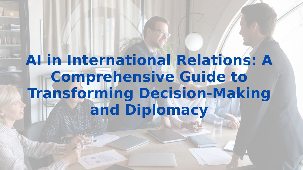 AI in International Relations: A Comprehensive Guide to Transforming Decision-Making and Diplomacy