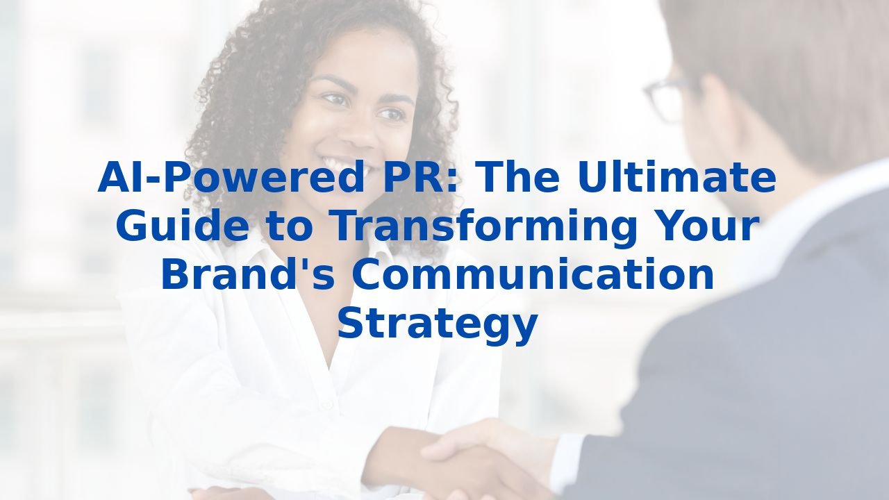 AI-Powered PR: The Ultimate Guide to Transforming Your Brand's Communication Strategy