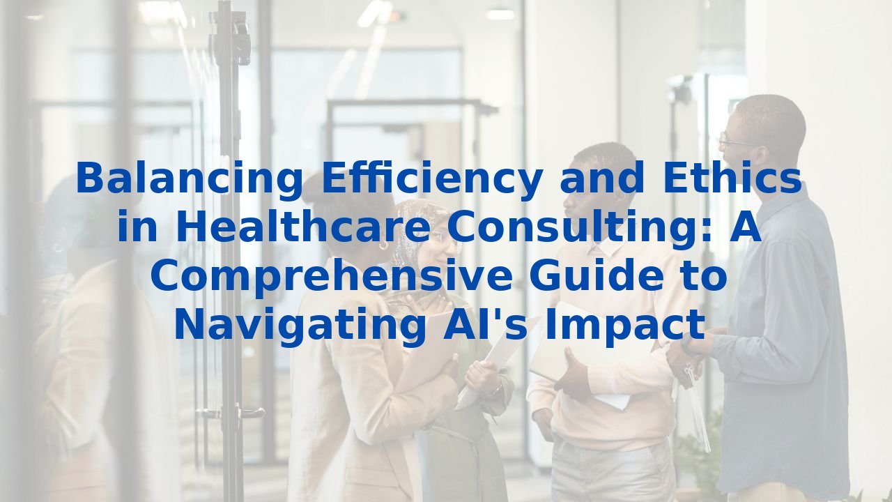 Balancing Efficiency and Ethics in Healthcare Consulting: A Comprehensive Guide to Navigating AI's Impact