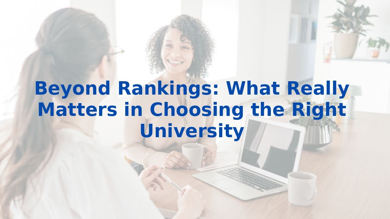 Beyond Rankings: What Really Matters in Choosing the Right University