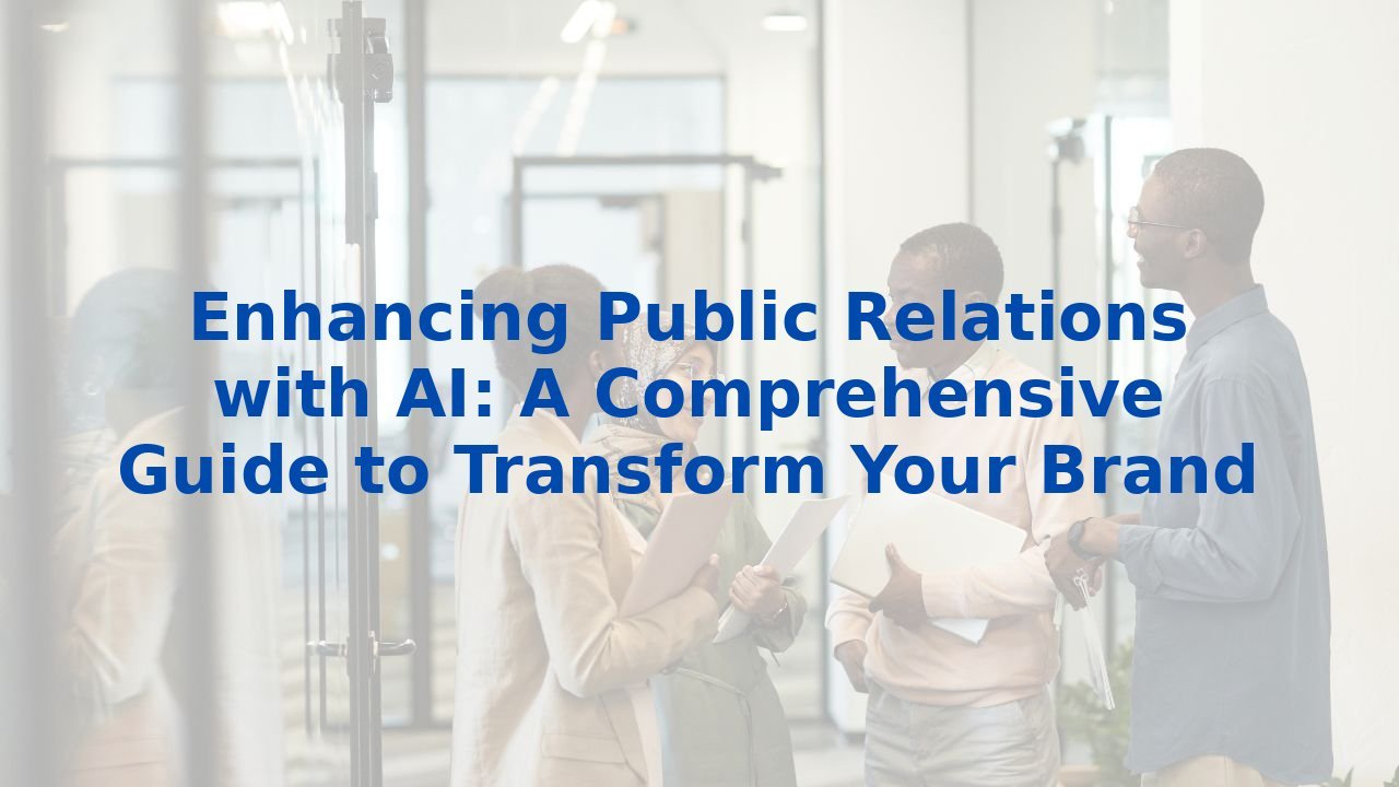 Enhancing Public Relations with AI: A Comprehensive Guide to Transform Your Brand