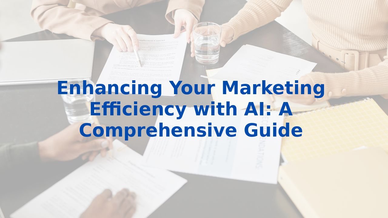 Enhancing Your Marketing Efficiency with AI: A Comprehensive Guide