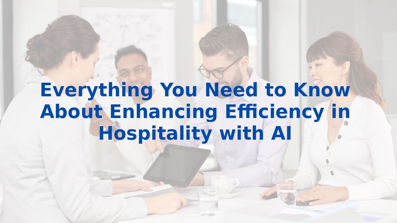 Everything You Need to Know About Enhancing Efficiency in Hospitality with AI