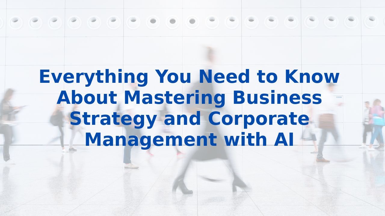 Everything You Need to Know About Mastering Business Strategy and Corporate Management with AI