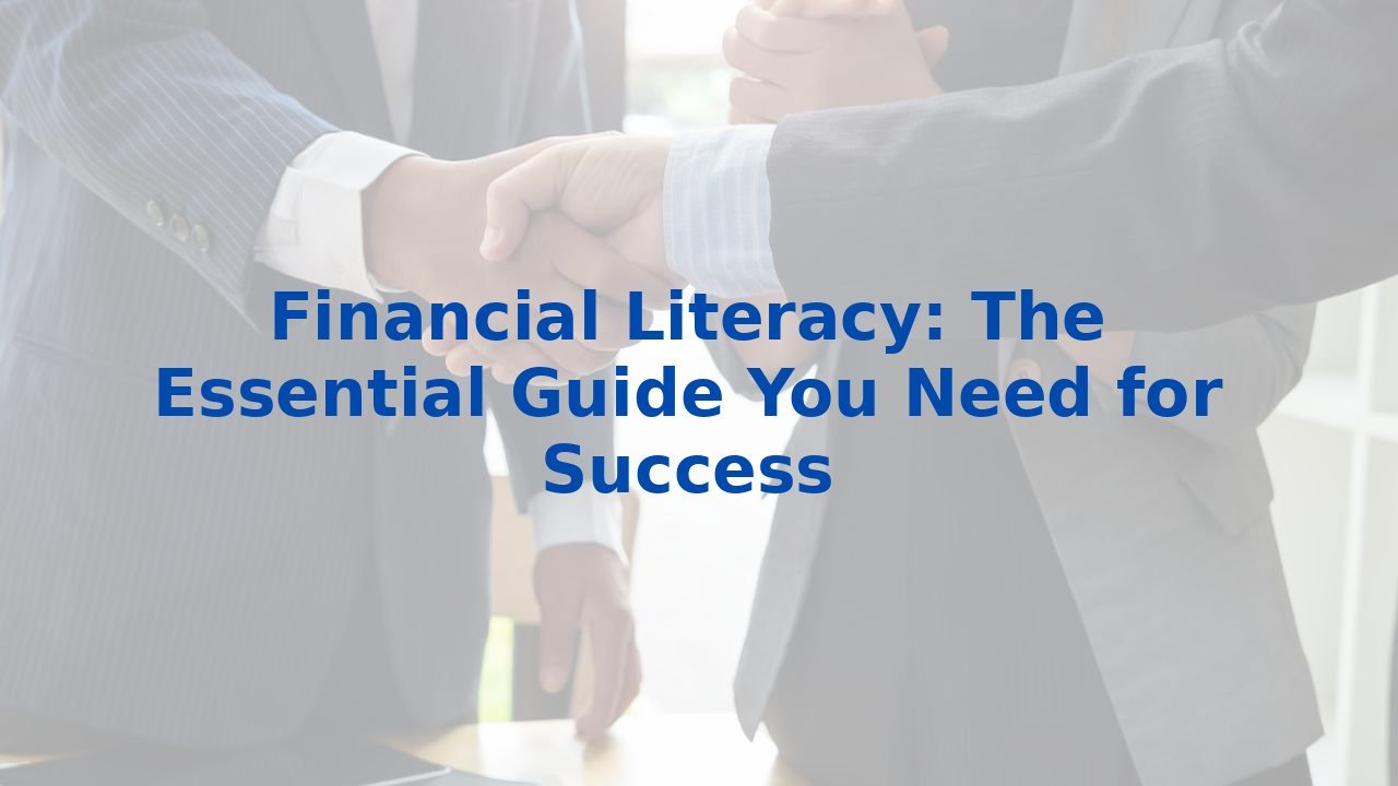 Financial Literacy: The Essential Guide You Need for Success