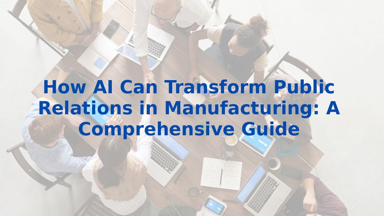 How AI Can Transform Public Relations in Manufacturing: A Comprehensive Guide