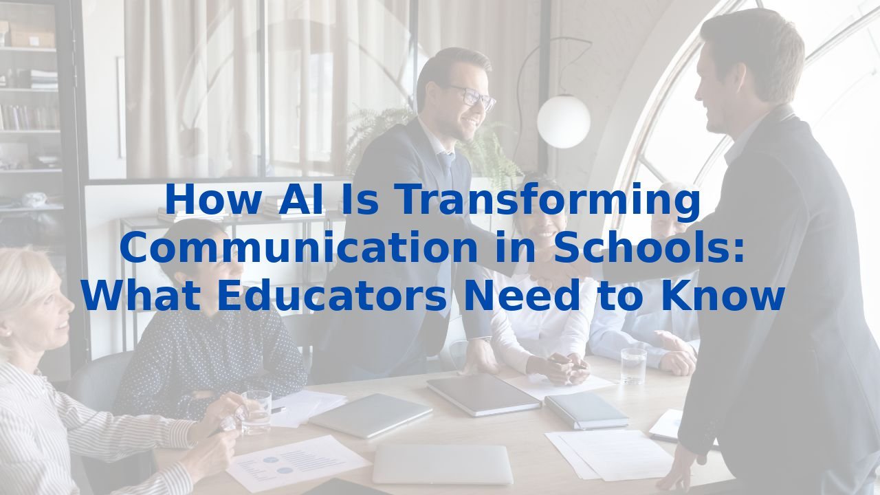 How AI Is Transforming Communication in Schools: What Educators Need to Know