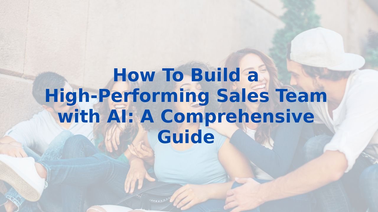 How To Build a High-Performing Sales Team with AI: A Comprehensive Guide