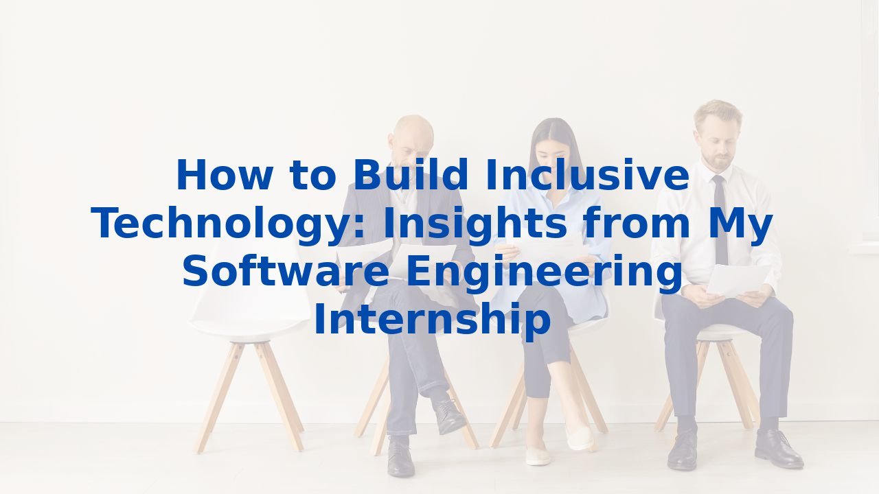 How to Build Inclusive Technology: Insights from My Software Engineering Internship