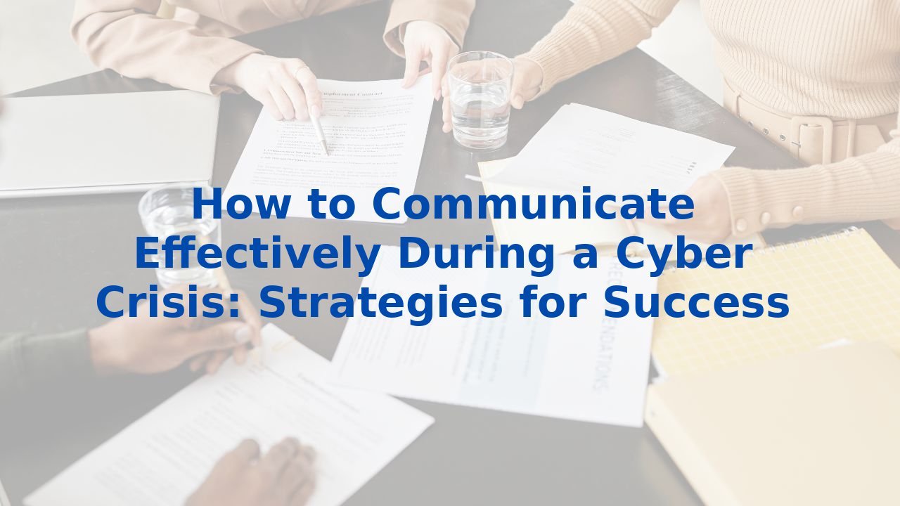 How to Communicate Effectively During a Cyber Crisis: Strategies for Success