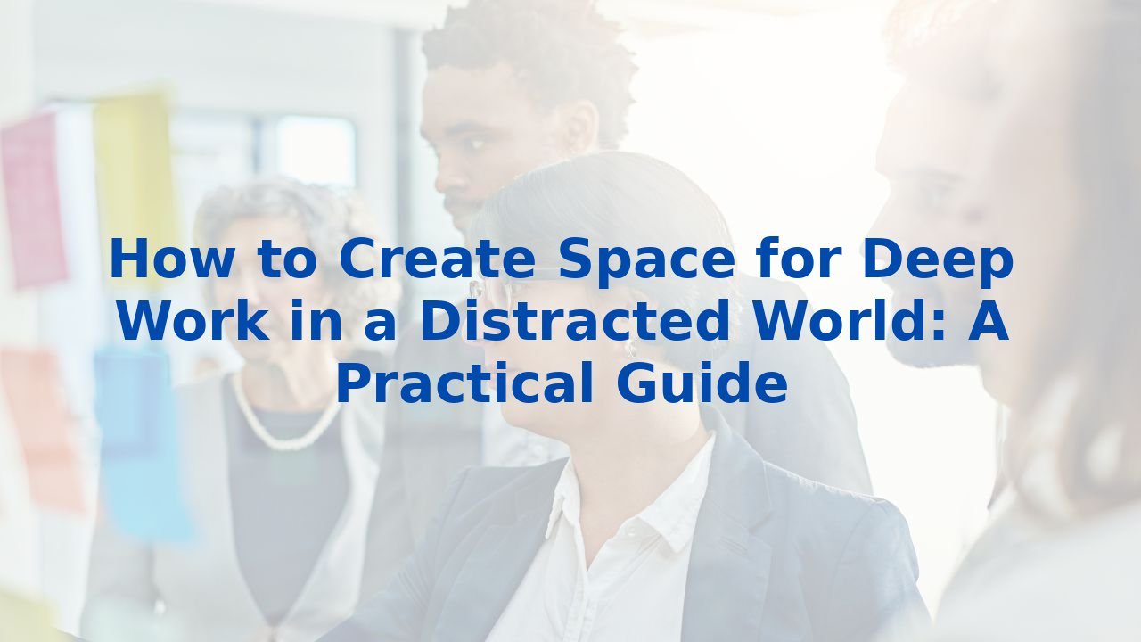 How to Create Space for Deep Work in a Distracted World: A Practical Guide