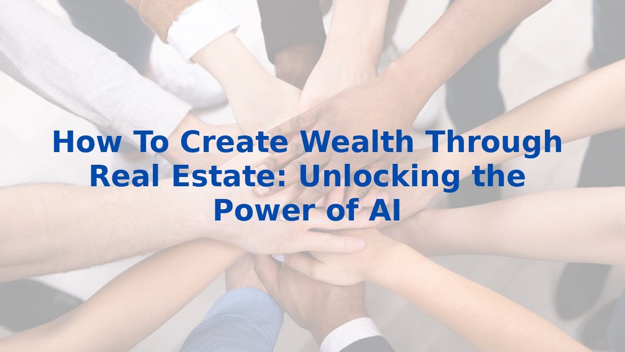 How To Create Wealth Through Real Estate: Unlocking the Power of AI
