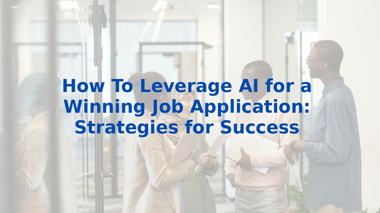 How To Leverage AI for a Winning Job Application: Strategies for Success