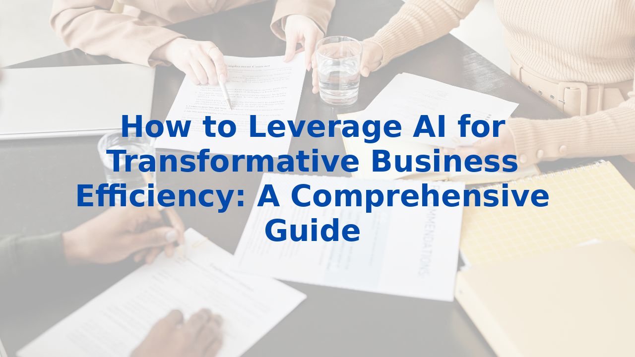 How to Leverage AI for Transformative Business Efficiency: A Comprehensive Guide