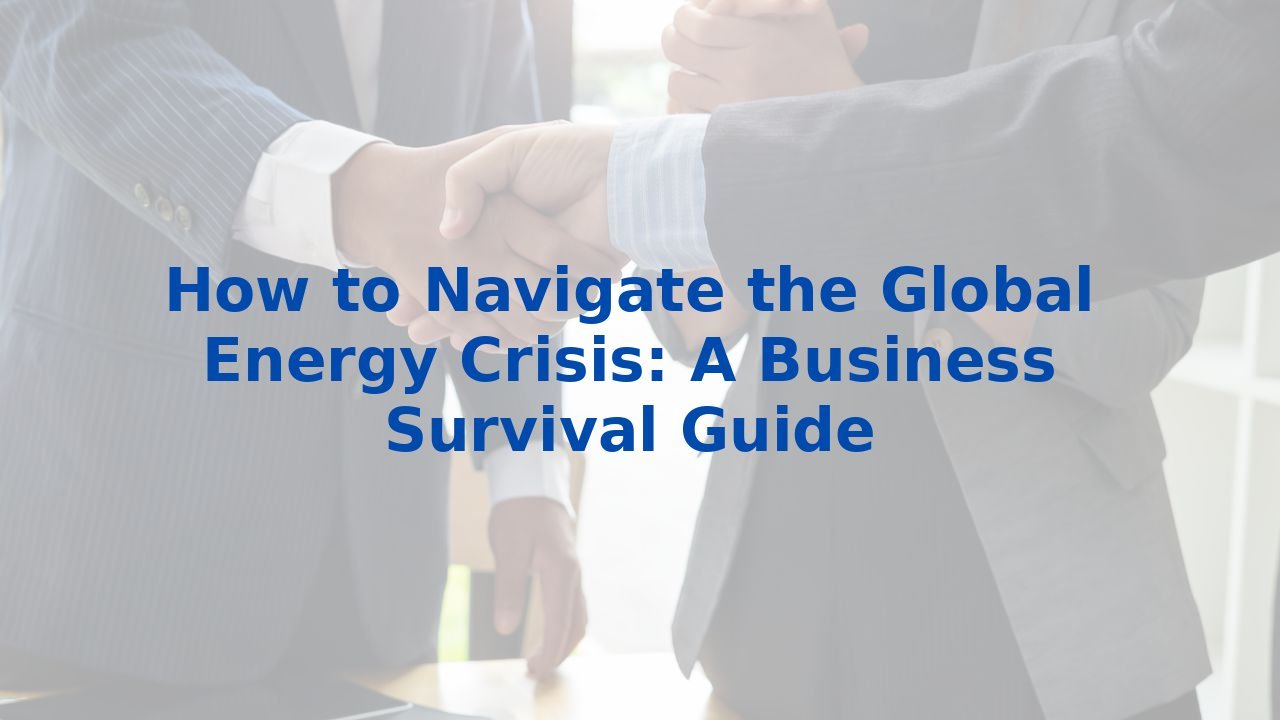 How to Navigate the Global Energy Crisis: A Business Survival Guide