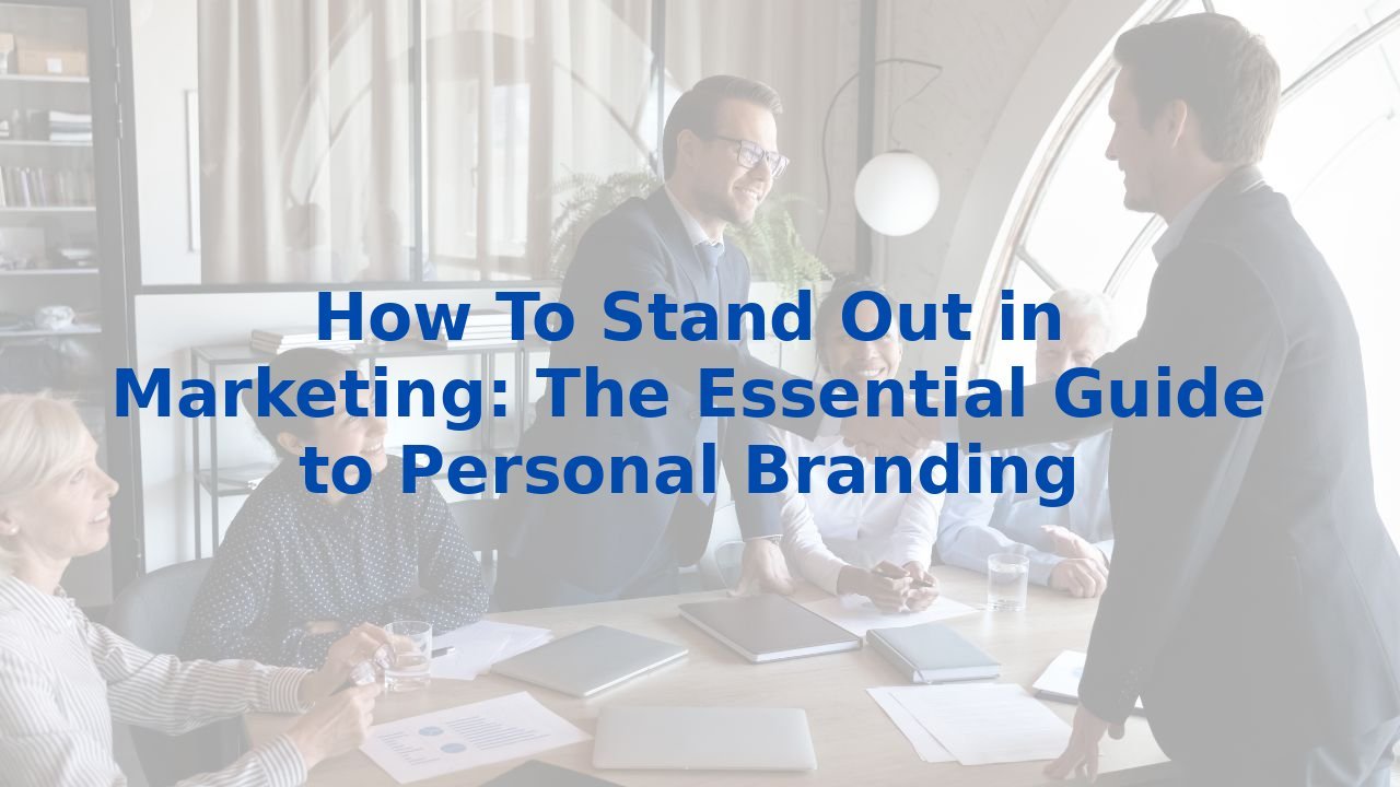 How To Stand Out in Marketing: The Essential Guide to Personal Branding