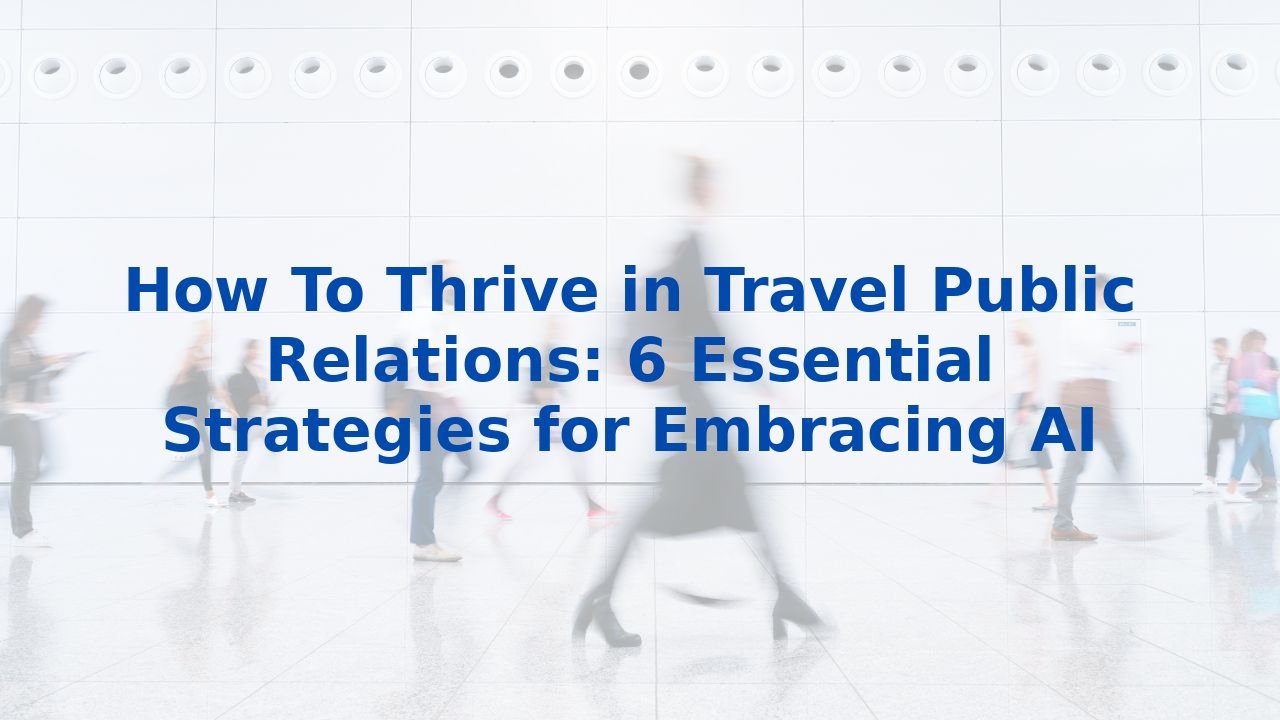 How To Thrive in Travel Public Relations: 6 Essential Strategies for Embracing AI