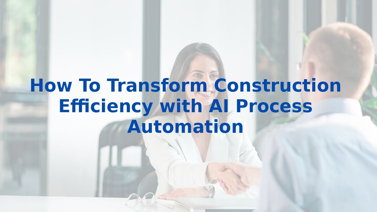 How To Transform Construction Efficiency with AI Process Automation