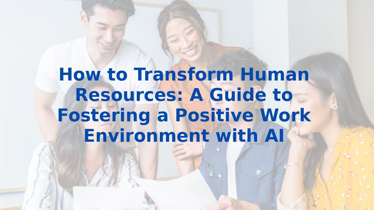 How to Transform Human Resources: A Guide to Fostering a Positive Work Environment with AI