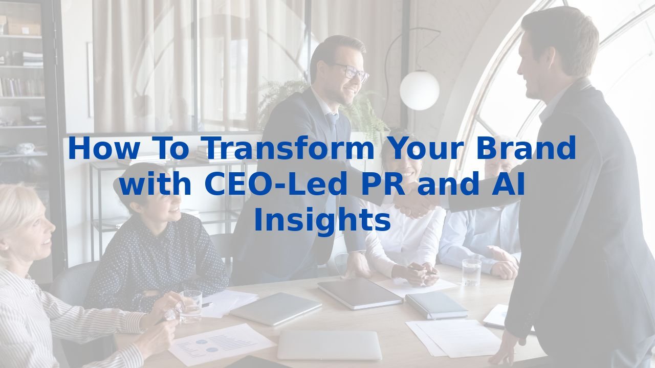 How To Transform Your Brand with CEO-Led PR and AI Insights