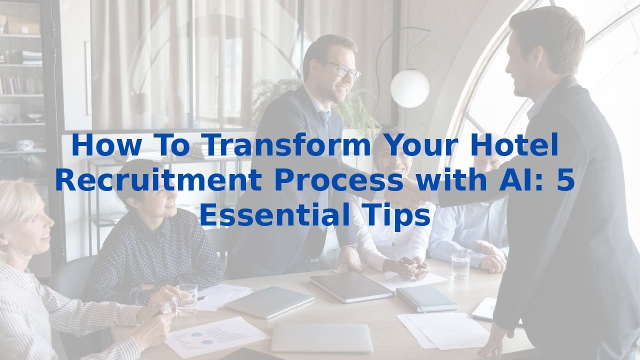 How To Transform Your Hotel Recruitment Process with AI: 5 Essential Tips