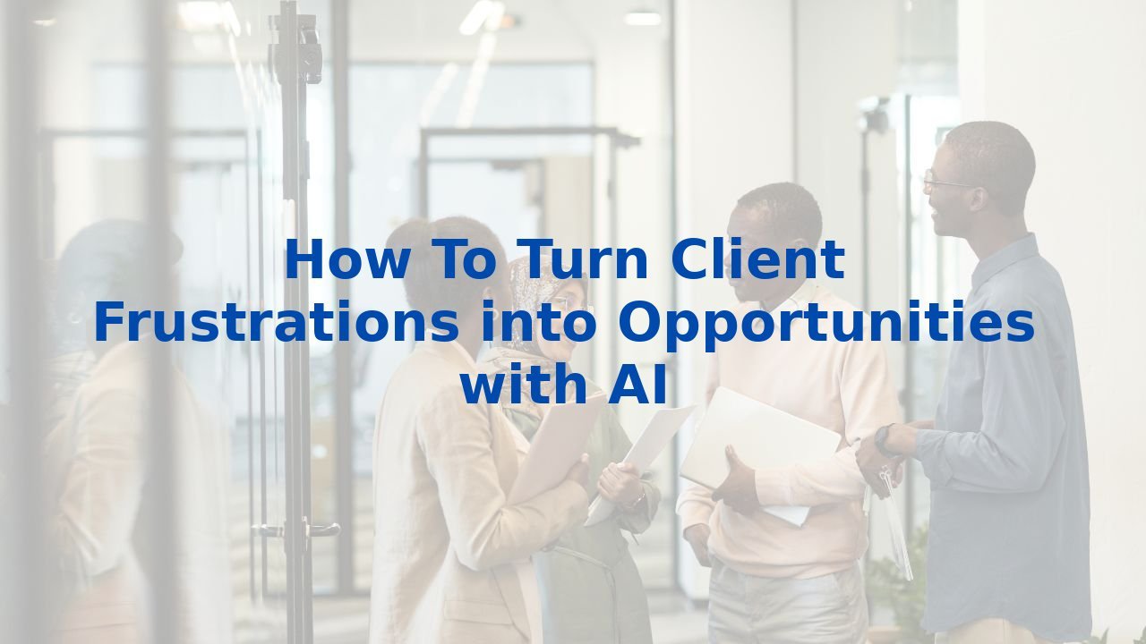 How To Turn Client Frustrations into Opportunities with AI