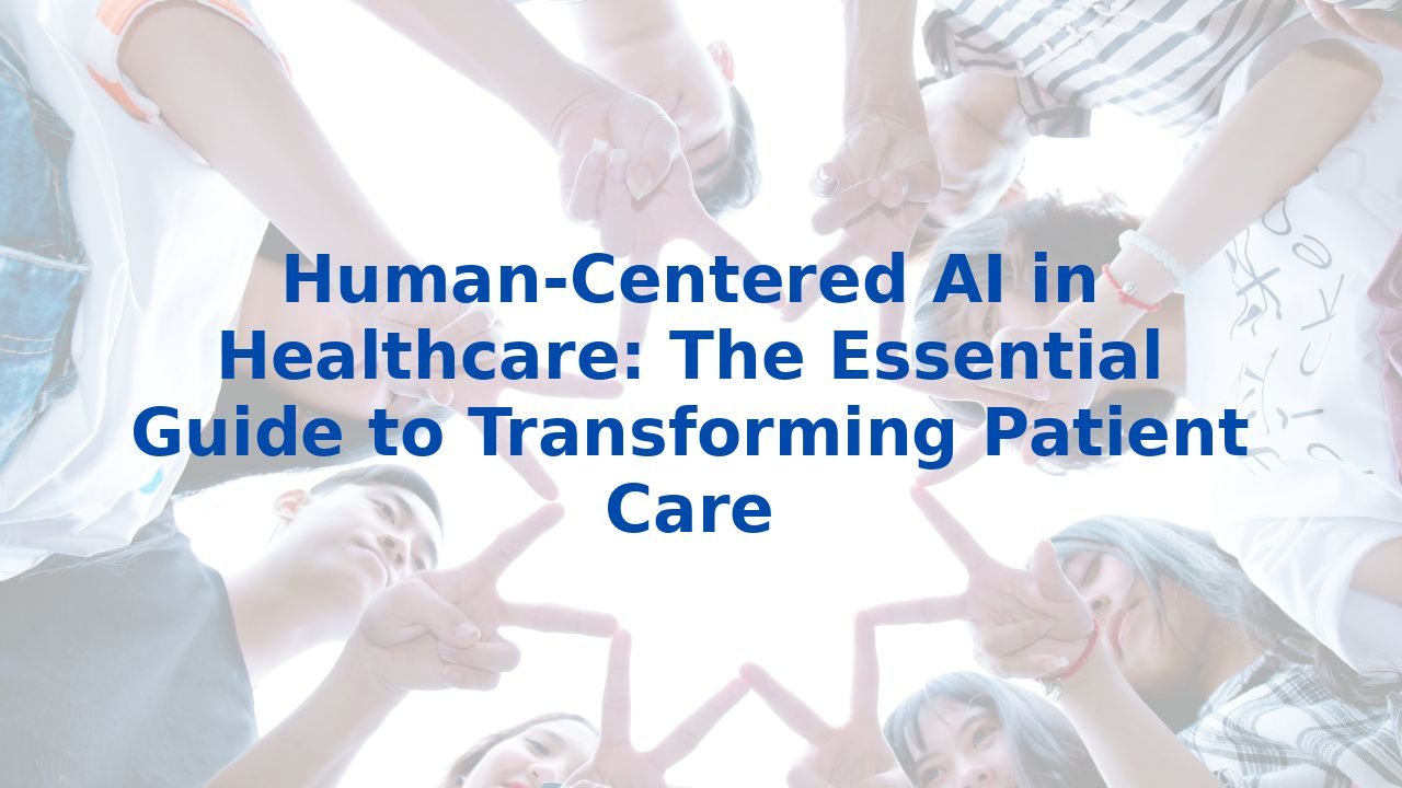 Human-Centered AI in Healthcare: The Essential Guide to Transforming Patient Care
