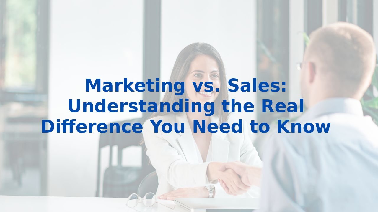 Marketing vs. Sales: Understanding the Real Difference You Need to Know