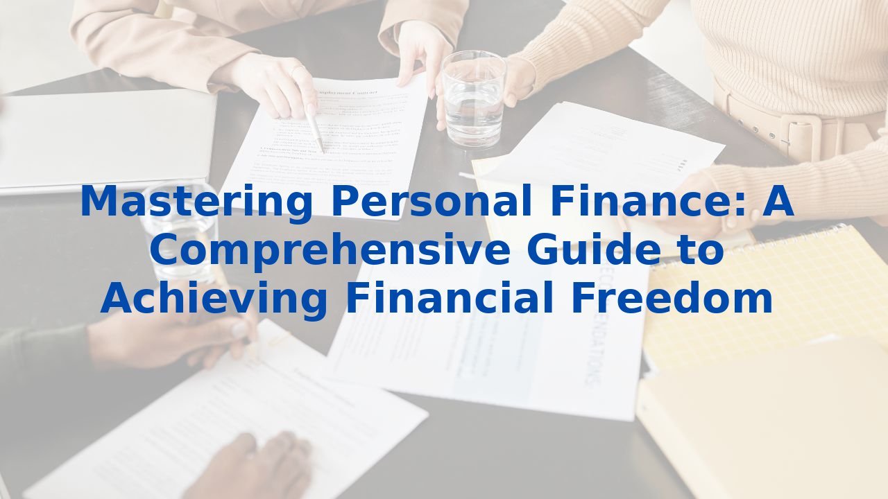 Mastering Personal Finance: A Comprehensive Guide to Achieving Financial Freedom