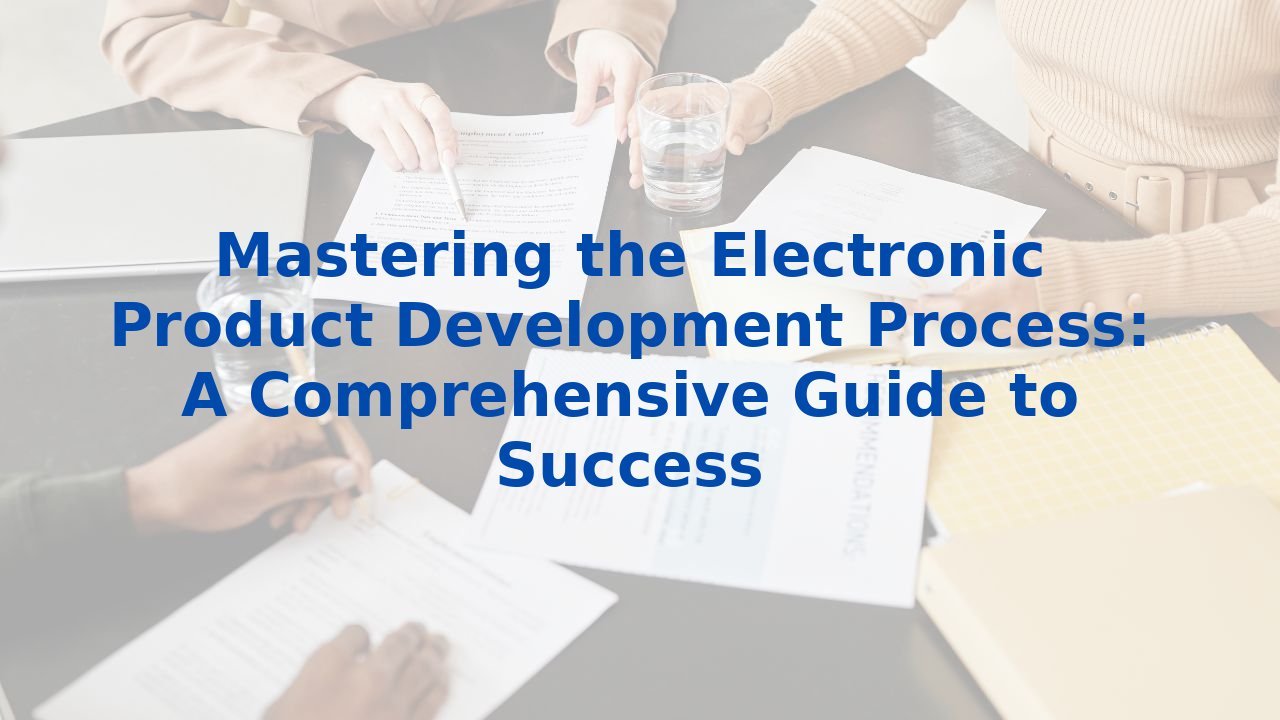 Mastering the Electronic Product Development Process: A Comprehensive Guide to Success