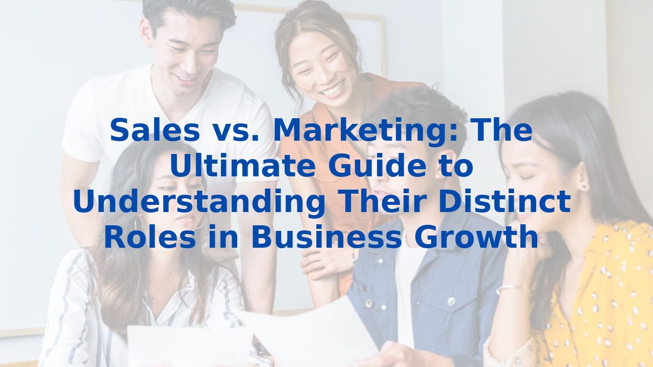 Sales vs. Marketing: The Ultimate Guide to Understanding Their Distinct Roles in Business Growth