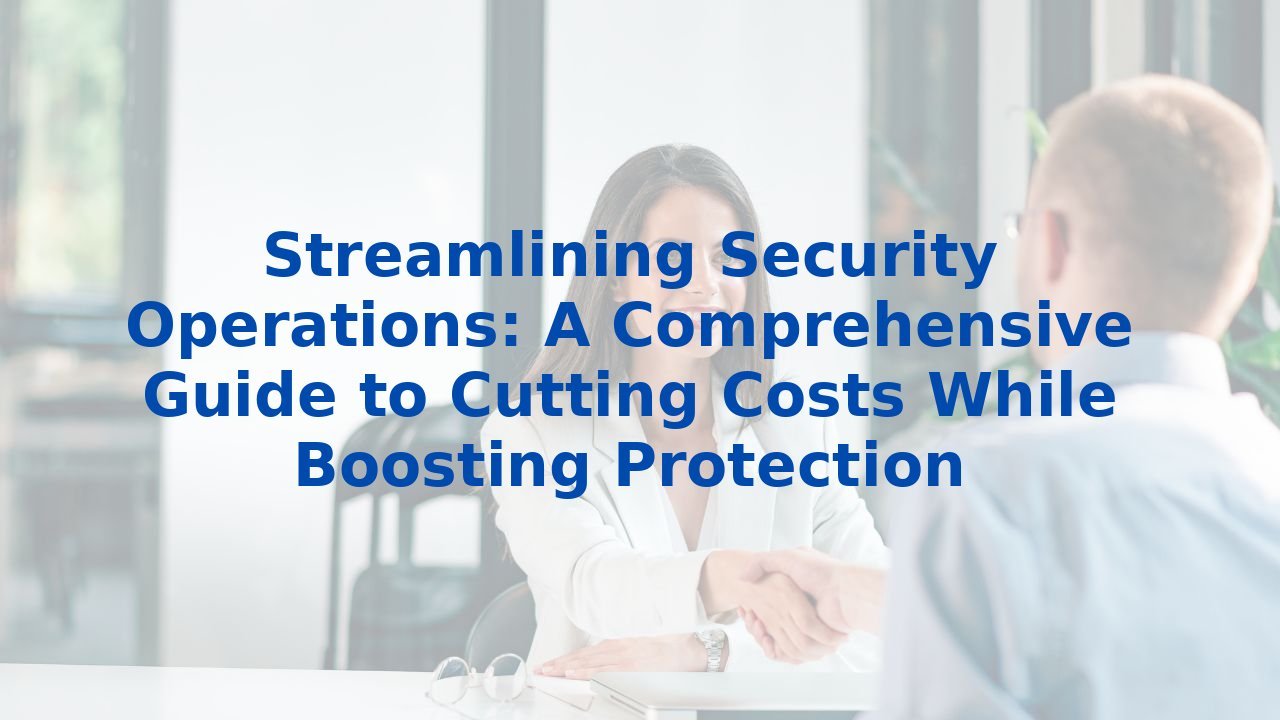 Streamlining Security Operations: A Comprehensive Guide to Cutting Costs While Boosting Protection