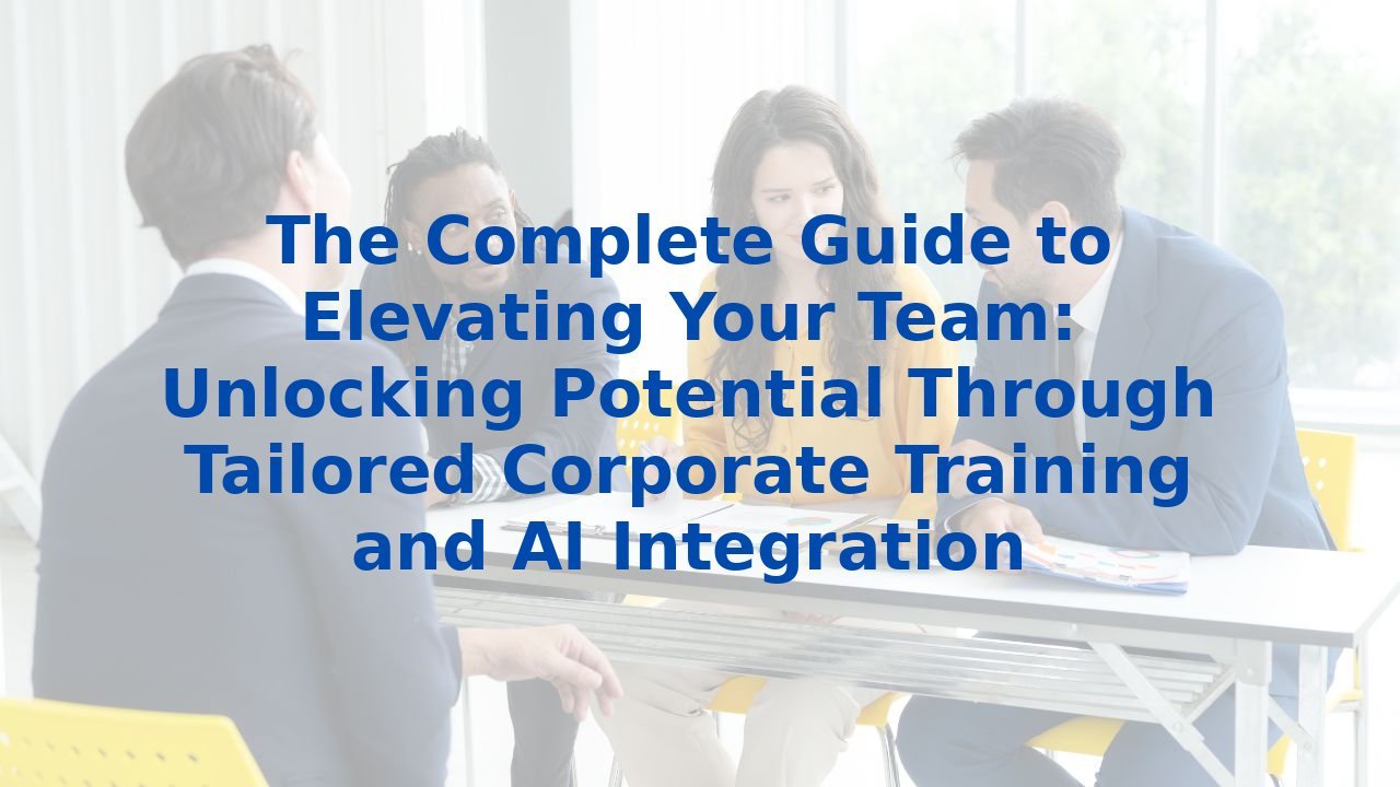 The Complete Guide to Elevating Your Team: Unlocking Potential Through Tailored Corporate Training and AI Integration