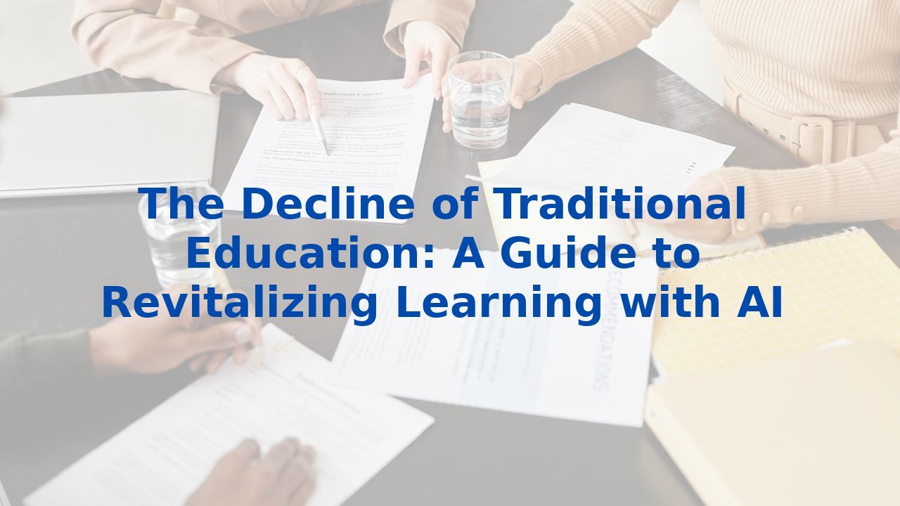 The Decline of Traditional Education: A Guide to Revitalizing Learning with AI