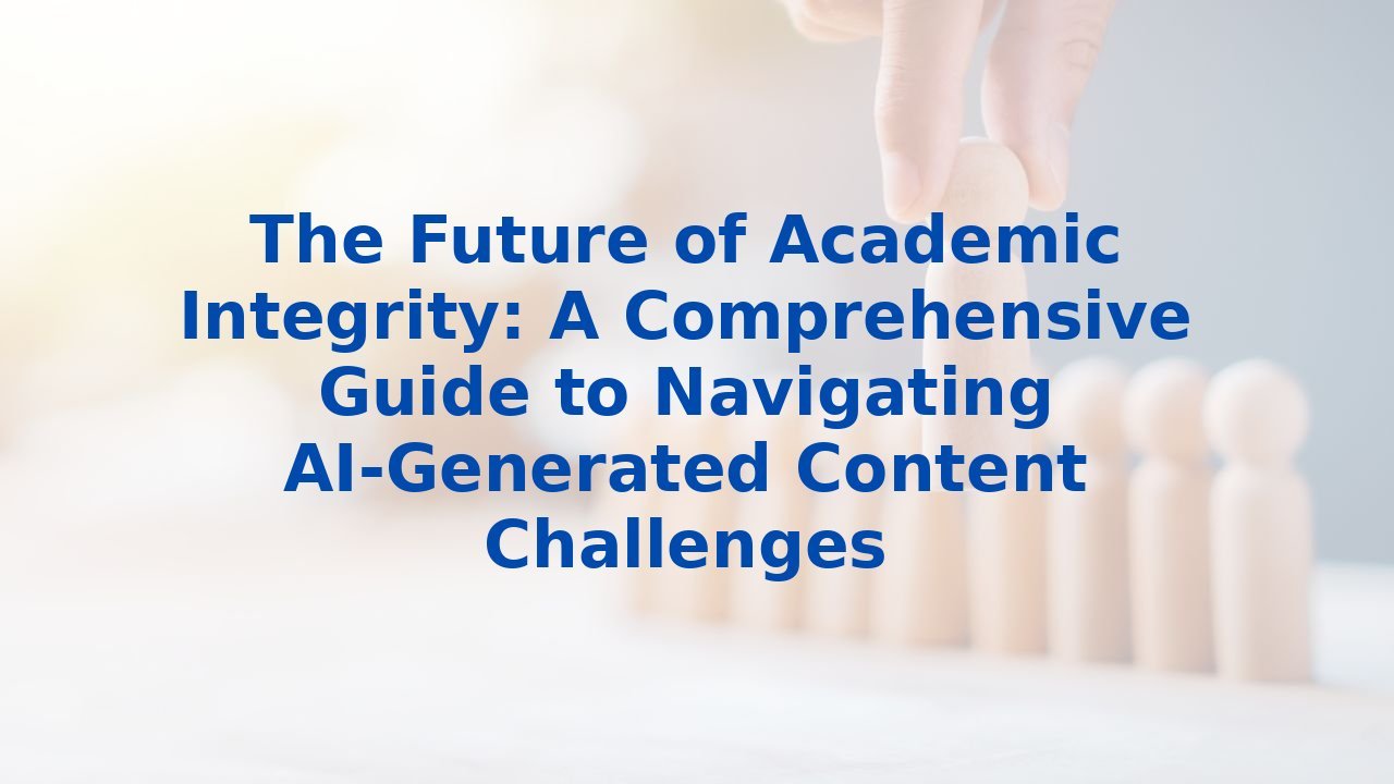 The Future of Academic Integrity: A Comprehensive Guide to Navigating AI-Generated Content Challenges