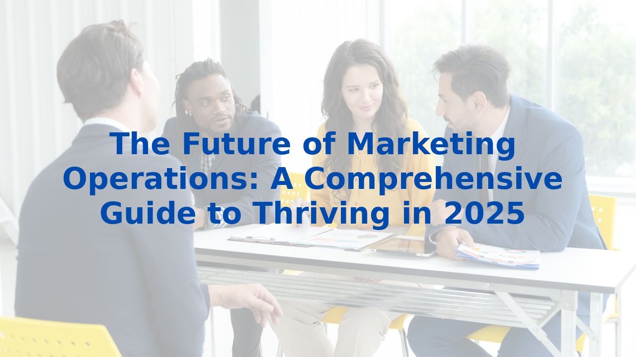 The Future of Marketing Operations: A Comprehensive Guide to Thriving in 2025