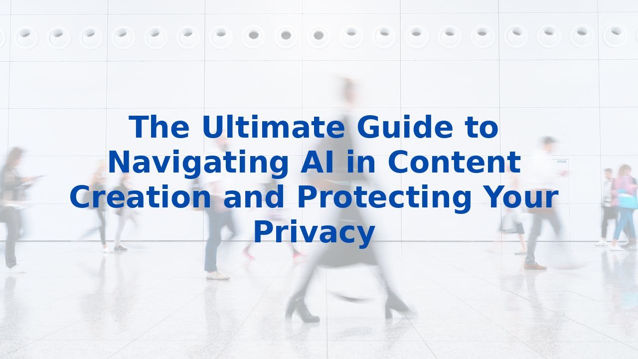 The Ultimate Guide to Navigating AI in Content Creation and Protecting Your Privacy