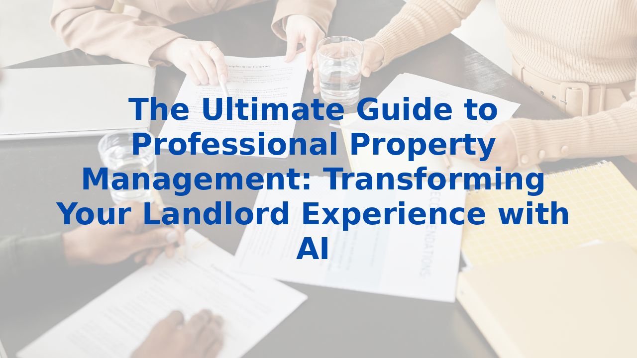 The Ultimate Guide to Professional Property Management: Transforming Your Landlord Experience with AI