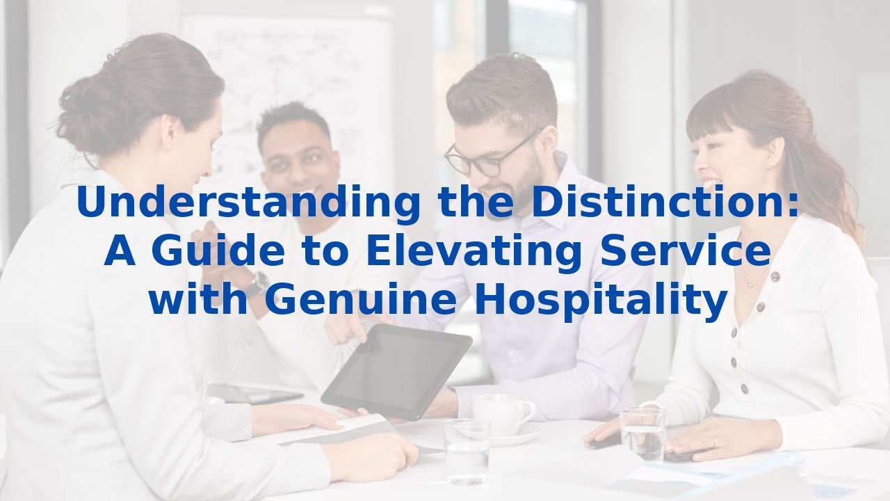 Understanding the Distinction: A Guide to Elevating Service with Genuine Hospitality