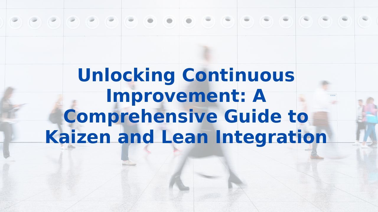 Unlocking Continuous Improvement: A Comprehensive Guide to Kaizen and Lean Integration