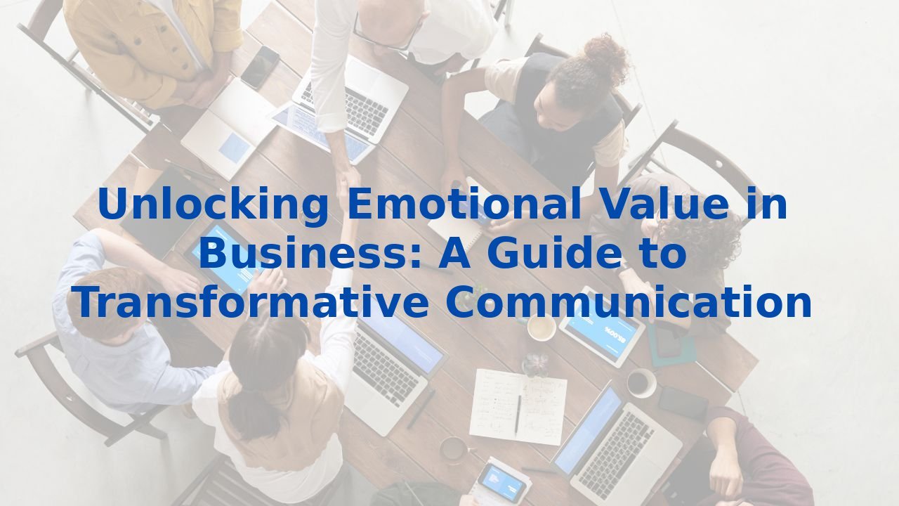 Unlocking Emotional Value in Business: A Guide to Transformative Communication