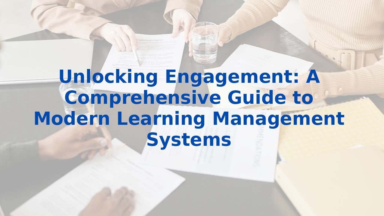 Unlocking Engagement: A Comprehensive Guide to Modern Learning Management Systems