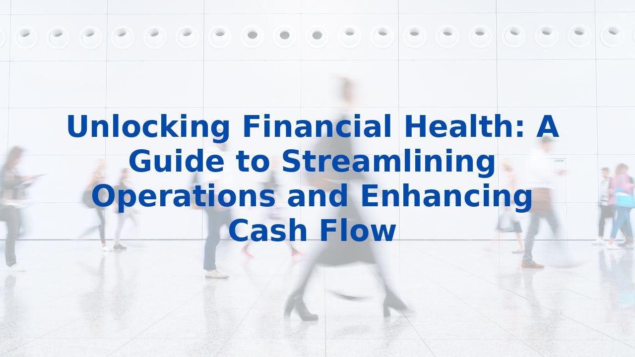 Unlocking Financial Health: A Guide to Streamlining Operations and Enhancing Cash Flow