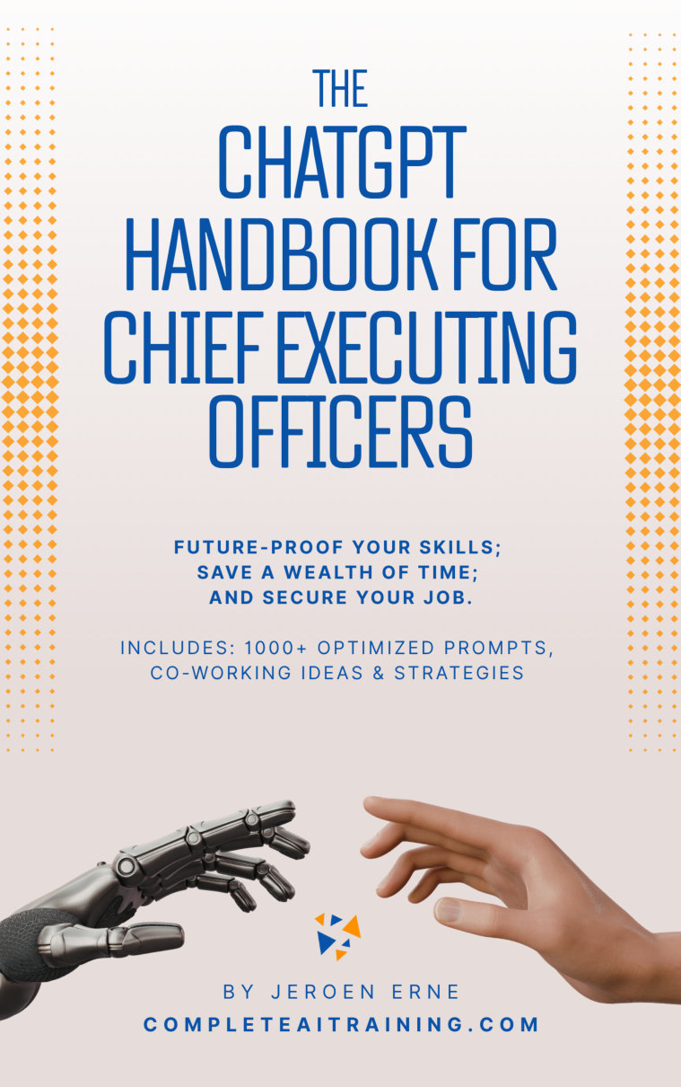 Cover of The ChatGPT Handbook for Chief Executing Officers (CEOs)